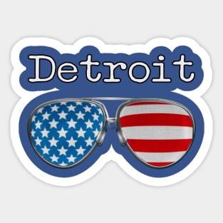 USA PILOT GLASSES DETROIT Sticker